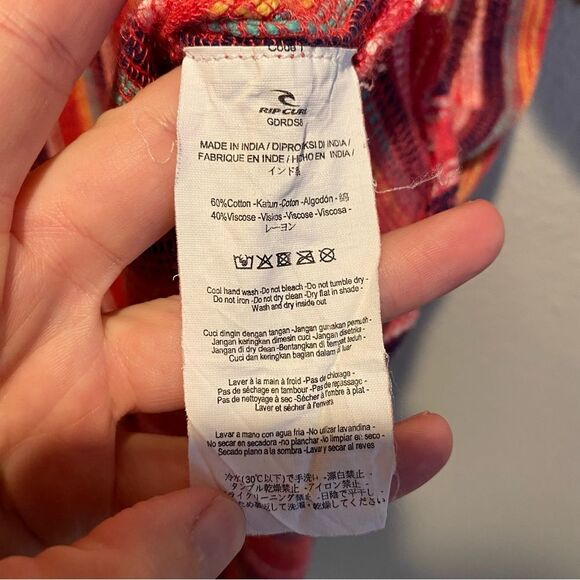 Rip Curl Swim Coverup Dress Surf Sedona Multi Color Jacquard Size Large - Picture 10 of 10